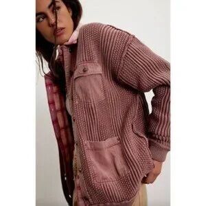 Free People Worn Thru Washed Chore Jacket • Medium • $198